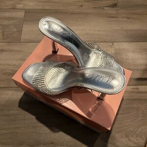 Wild Pair Silver Heeled Sandals